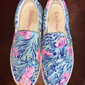 Lilly Pulitzer Blue and Pink Floral Sneakers